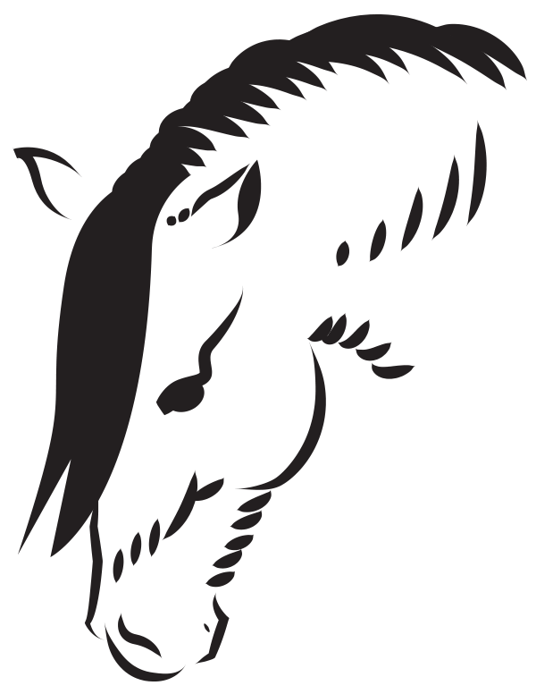 First iteration of horse head logo